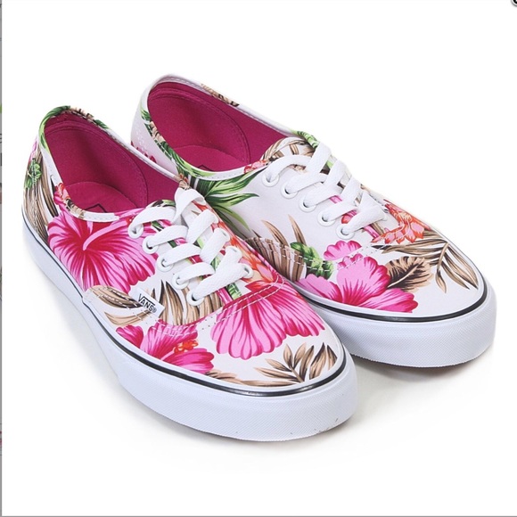 hawaiian floral vans